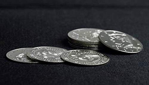 blue-ther 10pcs Super Thin Palming Coins (Half Dollar Version) Magic Tricks Appe