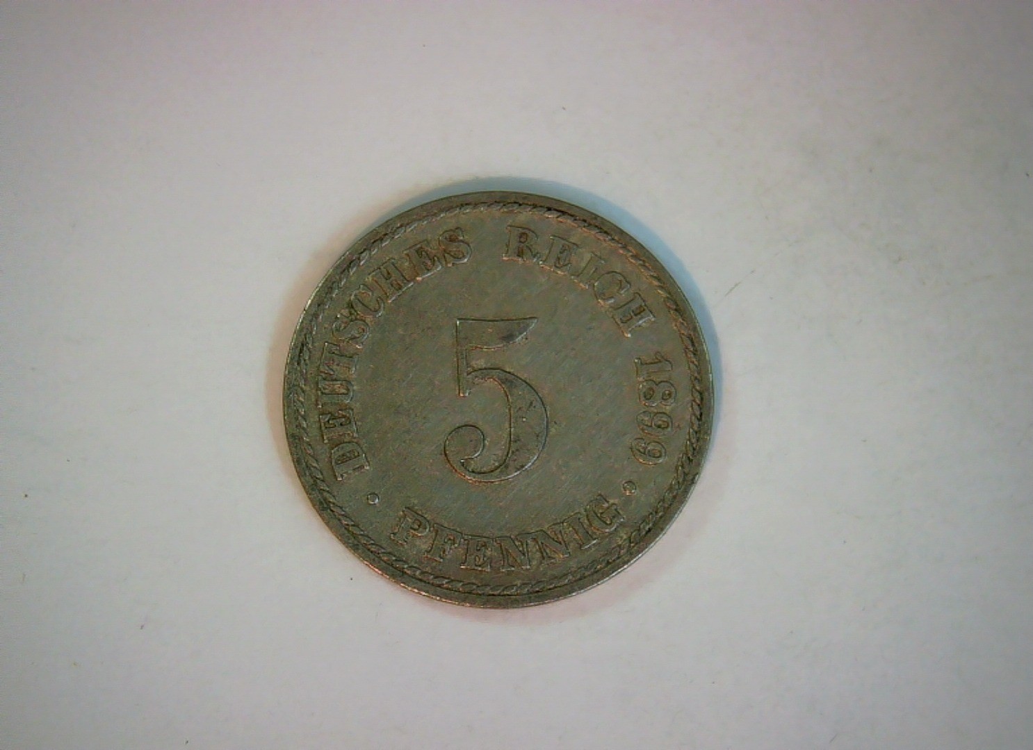 German Empire 1899 5 Pfennig German Empire (Deutsches Reich) 5 Pfennig Coin
