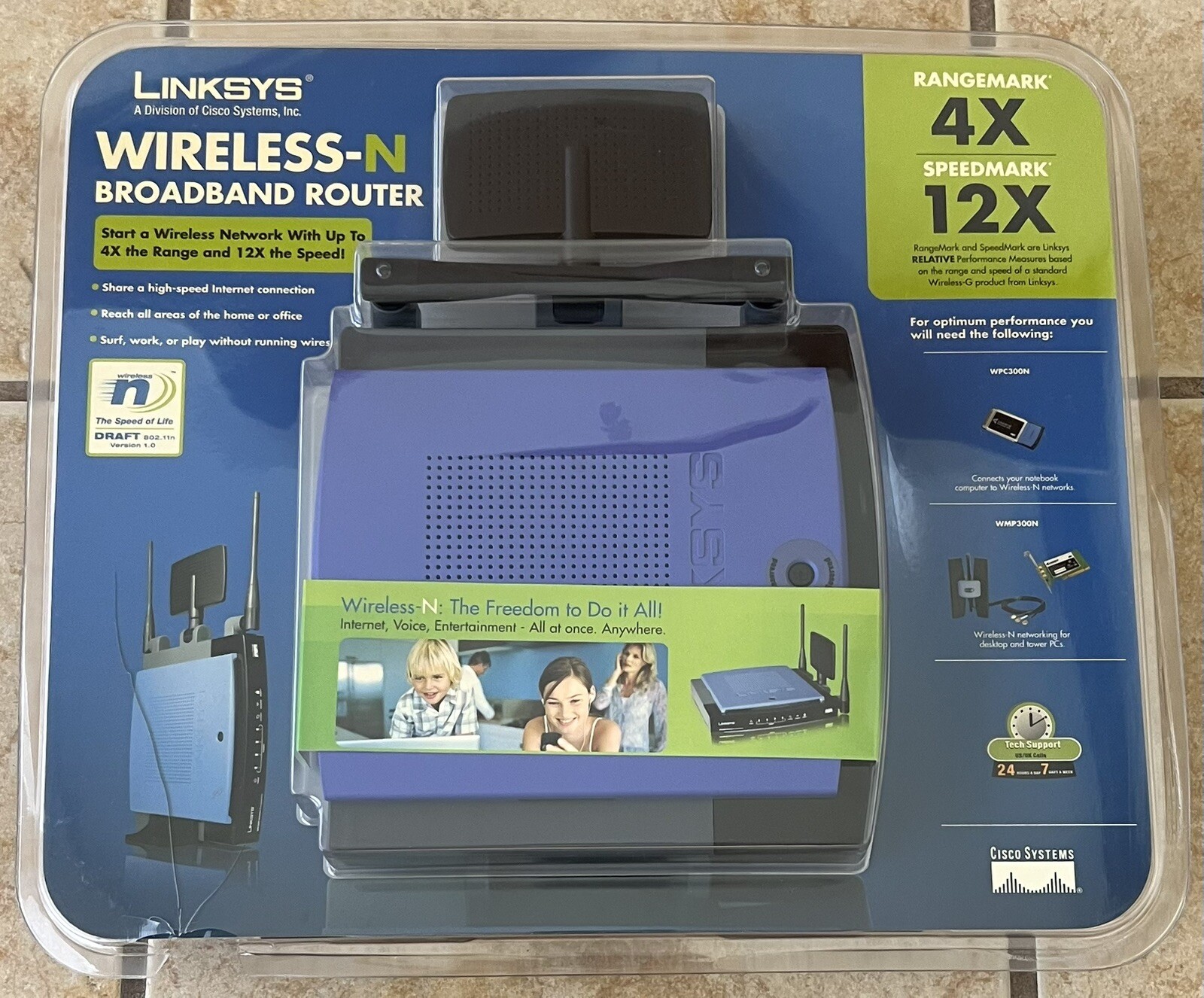 BRAND NEW SEALED! Linksys WRT300N-BP 270 Mbps 4-Port Gigabit Wireless N Router