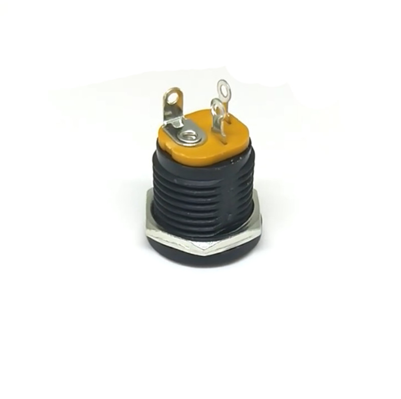 DC-022 Power Socket 2-Pin Round Hole Threaded Female 5.5 *2.1/2.5mm 3.5*1.3mm