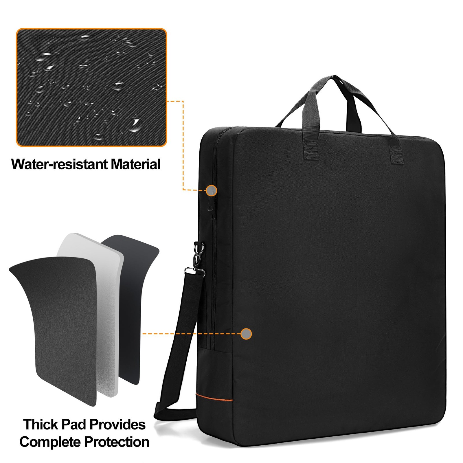 HODRANT Solar Panel Storage Bag, 60W-200W, Padded Travel Case