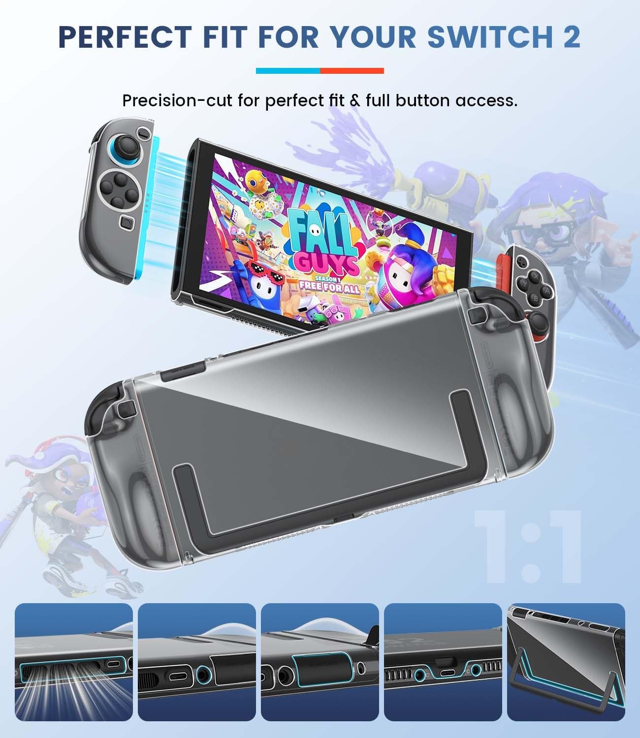 Switch 2 Accessories Bundle for Nintendo 2 2 Kit, Multi-Color