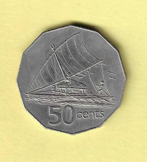 1976 Fiji 50 Cents AU-50