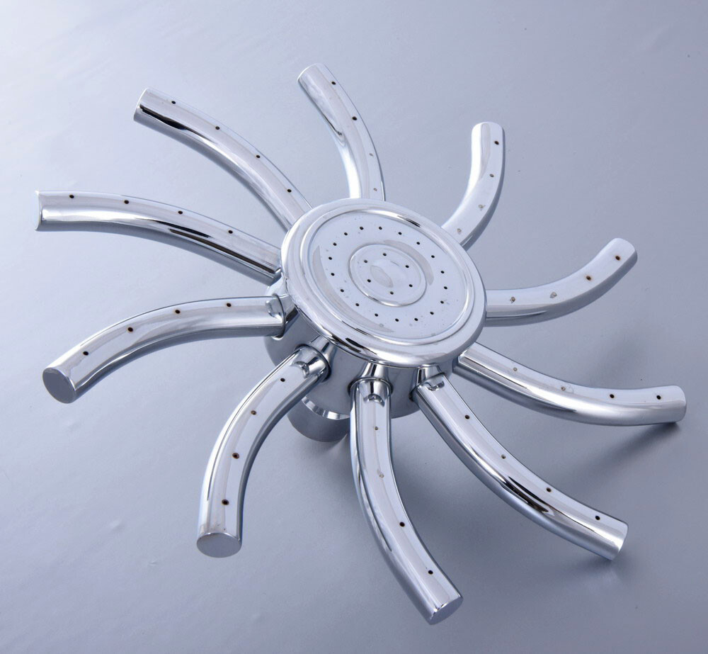 8" inch Polished Chrome Flower Shape Rainfall Rain Bathroom Shower Head fsh229