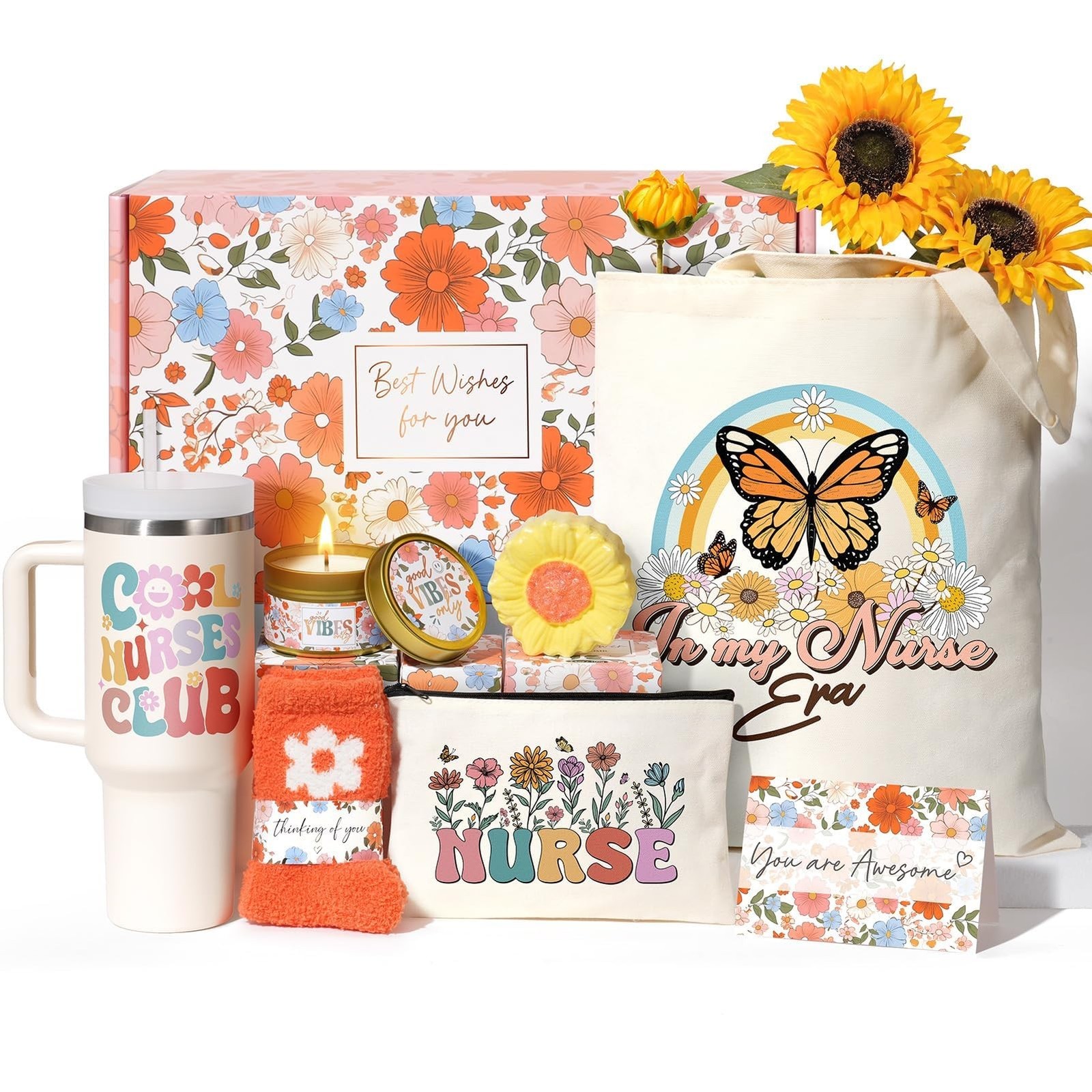 Nurse Gifts for Women, Christmas Birthday Gifts Basket for Nurse Female Pract...