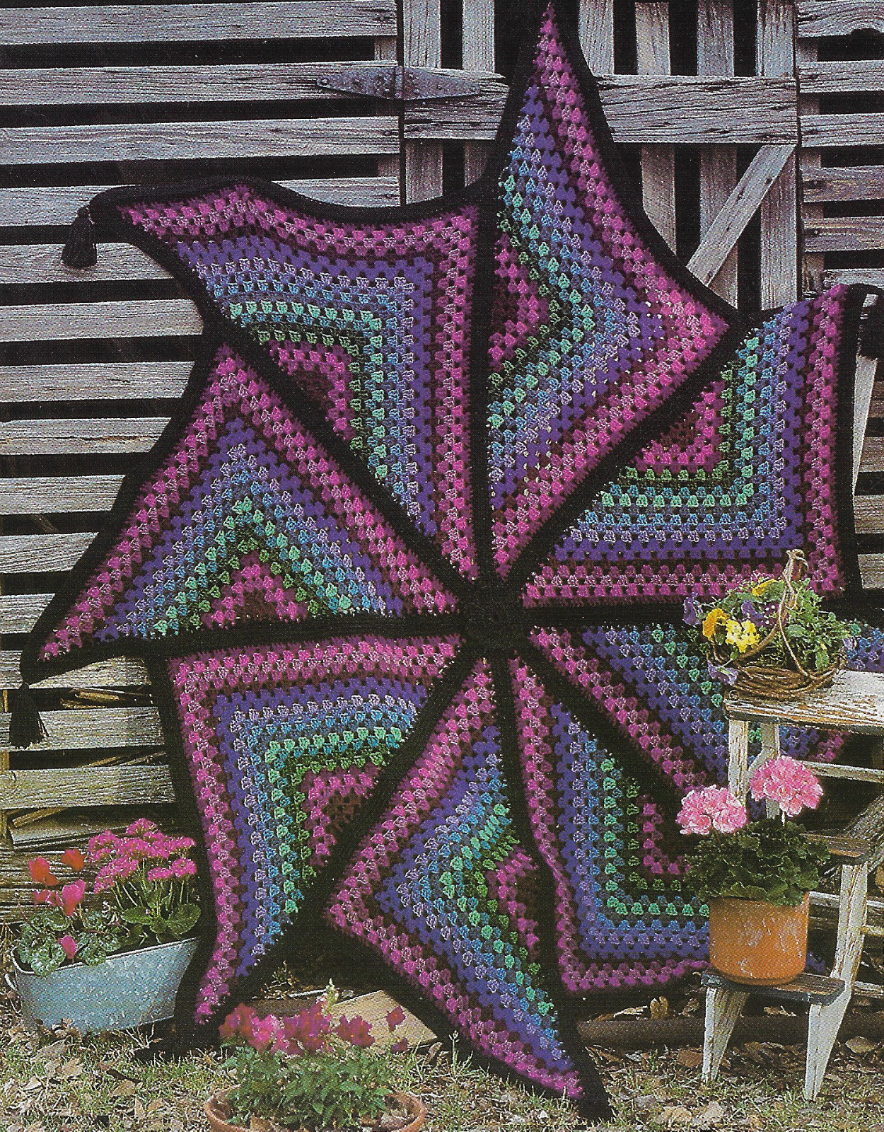 Pinwheel Afghan crochet PATTERN INSTRUCTIONS