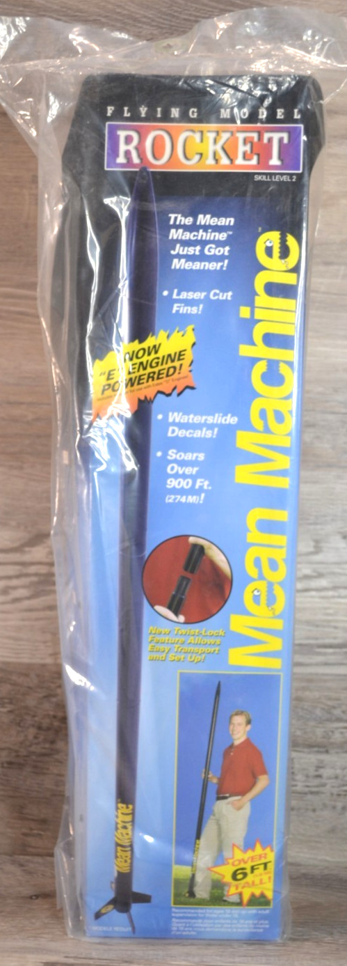 Estes Flying Model Rocket Kit Mean Machine #1295 6 FT Tall NOS Unopened