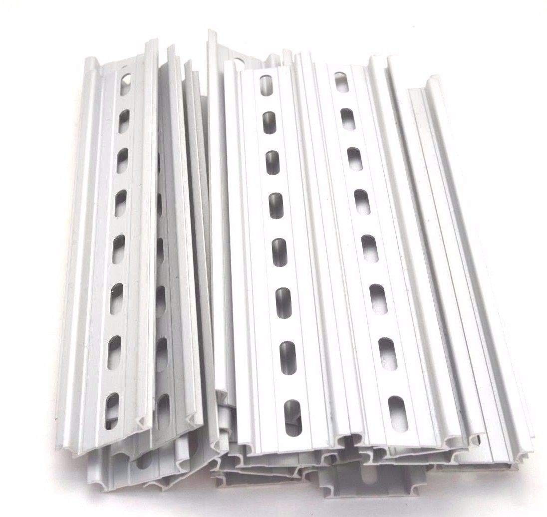 8 PCS DIN Rail Slotted Aluminum 9" Inch Long 35mm x 7.5mm High Mount Track