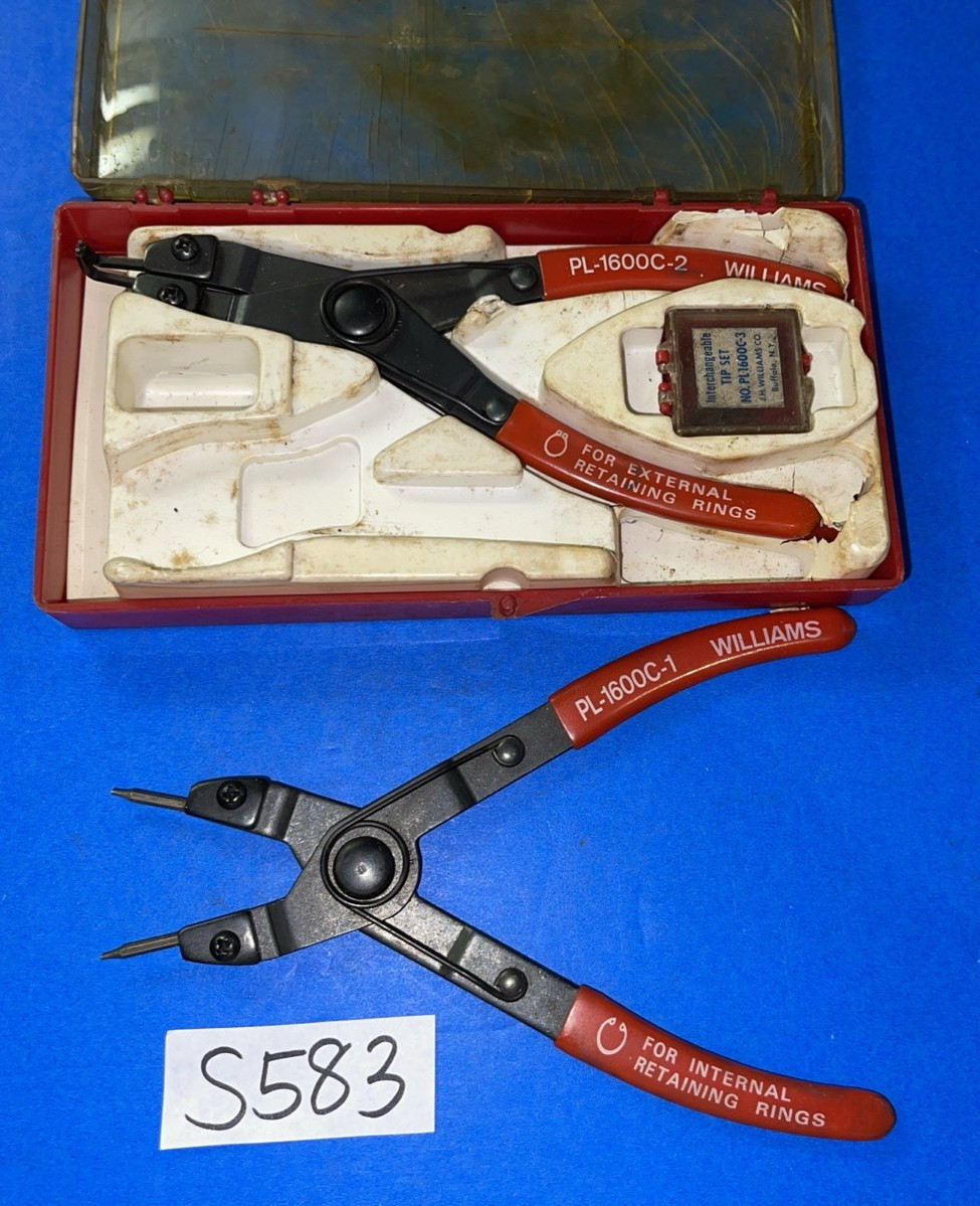 WILLIAMS CO TOOLS SNAP RING INTERNAL AND EXTERNAL PLIERS SET