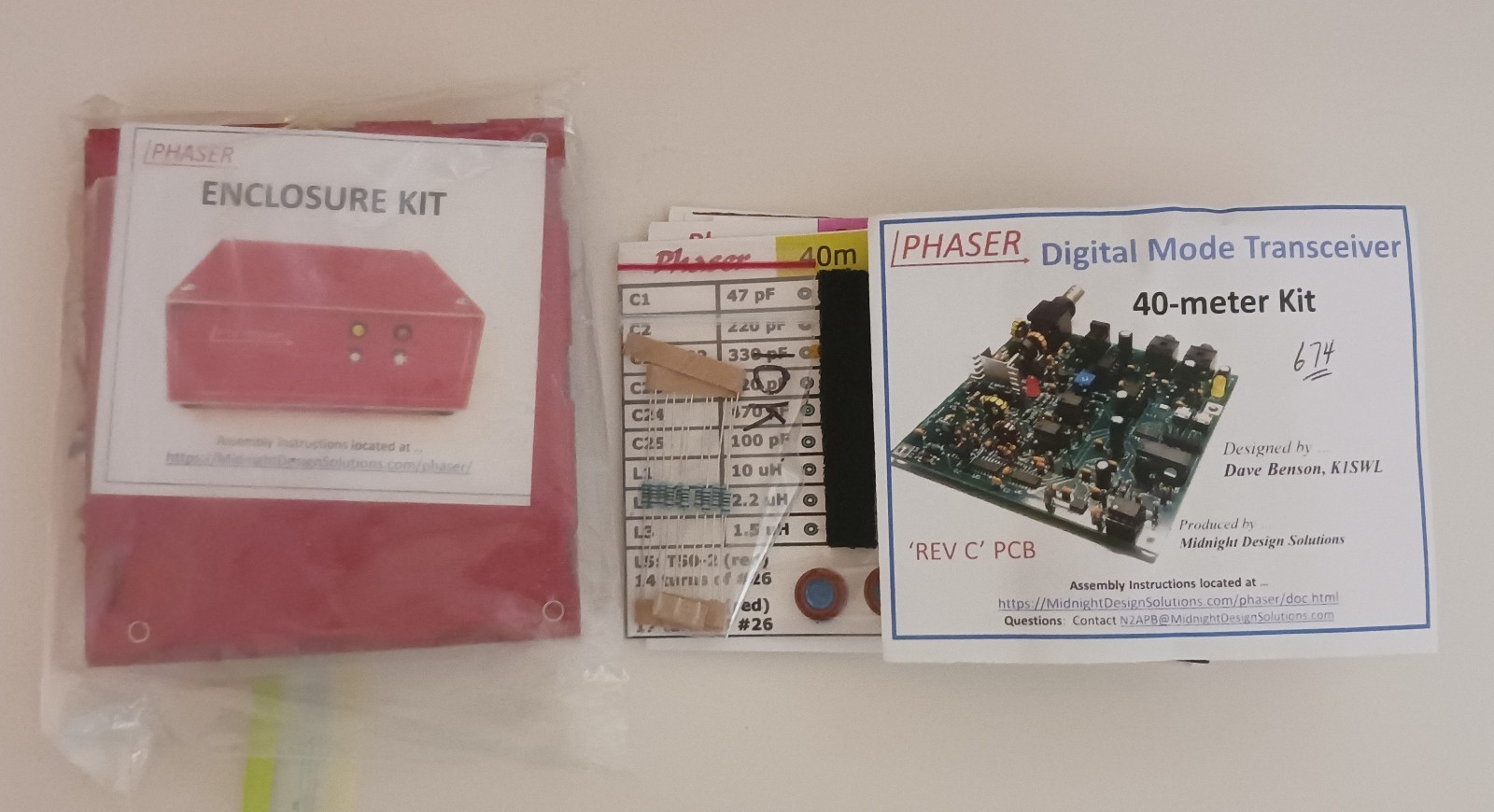 Midnight Design Solutions Phaser 40 meter QRP Digital Mode Transceiver Kit