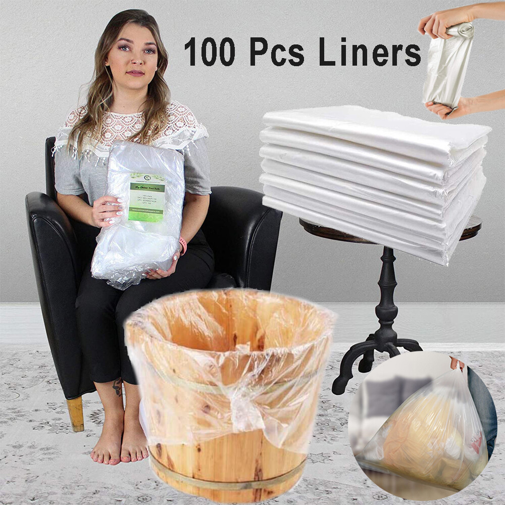 100Pcs Disposable 28"x28" Large Tub Liners for Ionic Detox Foot Bath Tub Basin