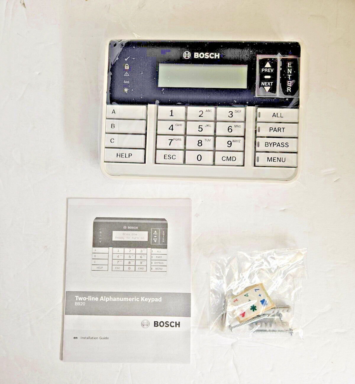 Bosch B920 2-Line Alphanumeric Intrusion LCD Keypad NEW (Open Box)