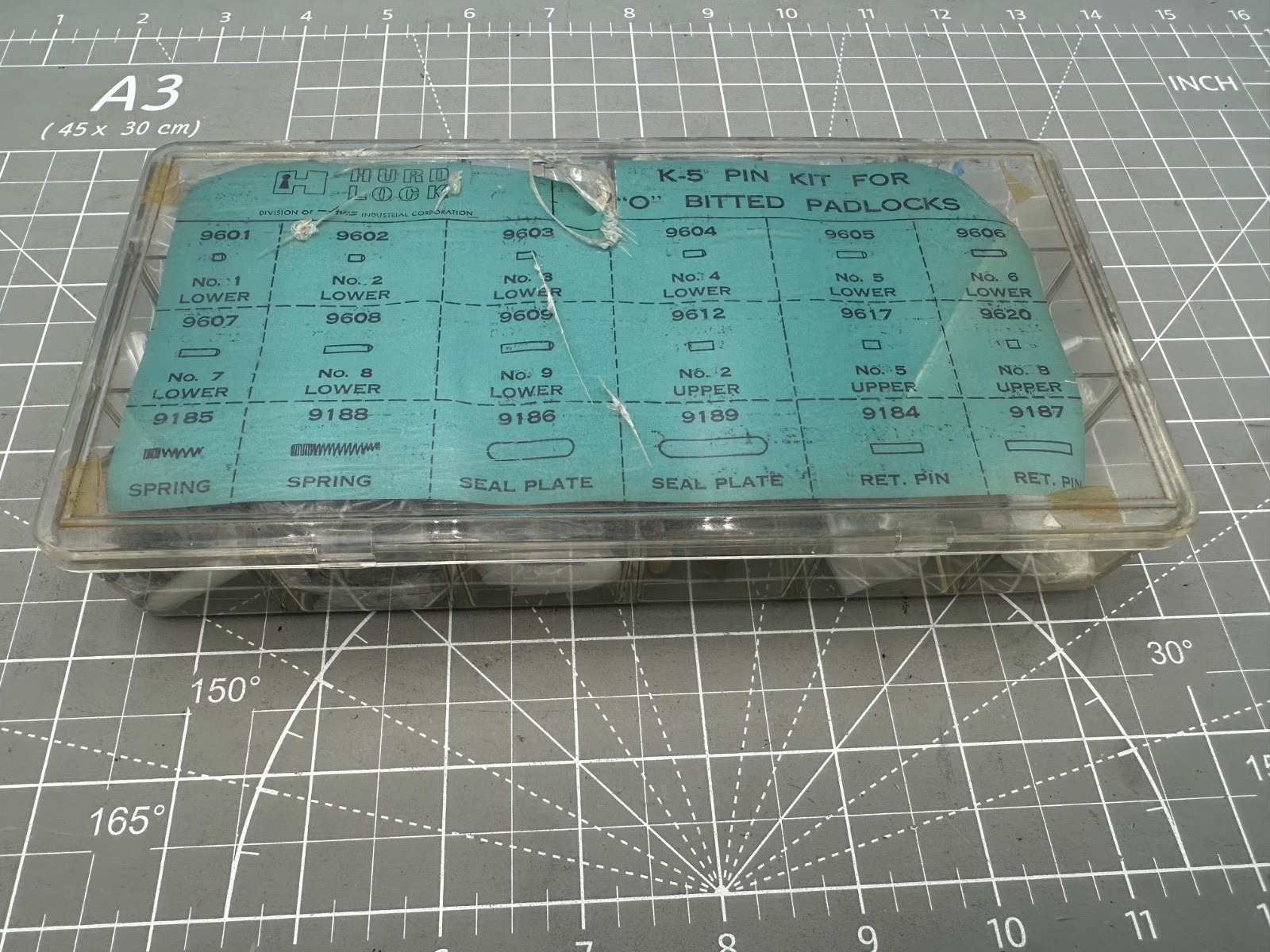HURD LOCK PINNING KIT K-5 PIN KIT FOR "0" BITTED PADLOCKS