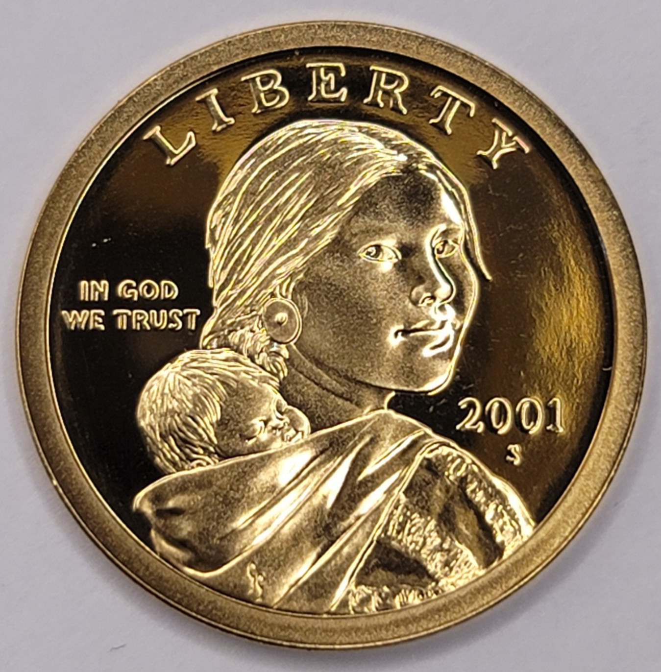 2001 S Gem Proof DCAM Native American Sacagawea Dollar