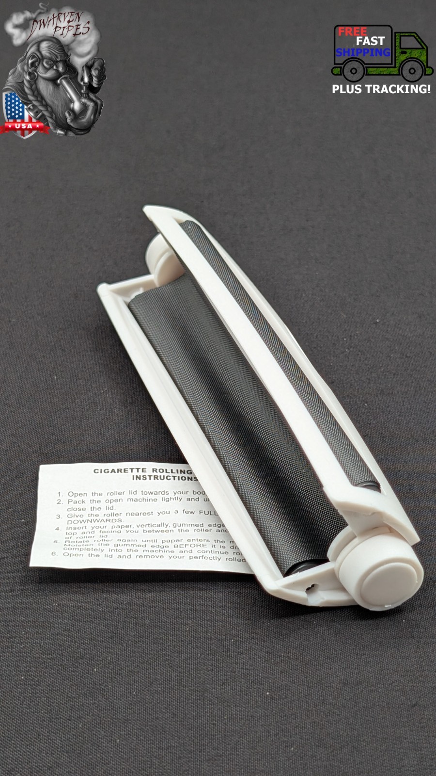110mm Rolling Machine Roll Your Own Cigarette Paper Hand Roller White