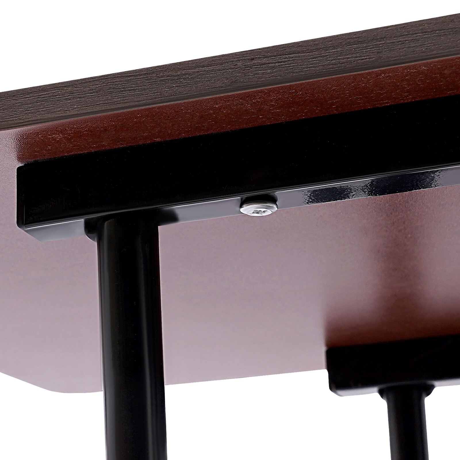 Height Adjustable C Table with Wheels and Storage Shelves for Couch Bed Recliner
