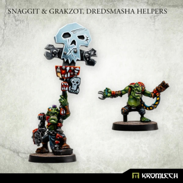 Kromlech Miniatures Snaggit & Grakzot Dreadsmasha Helpers (2) (*See Per Order Fl