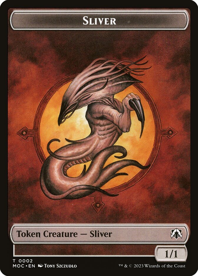 Sliver Token x4 (1/1) MTG Token Magic Commander: March of the Machine NM Playset
