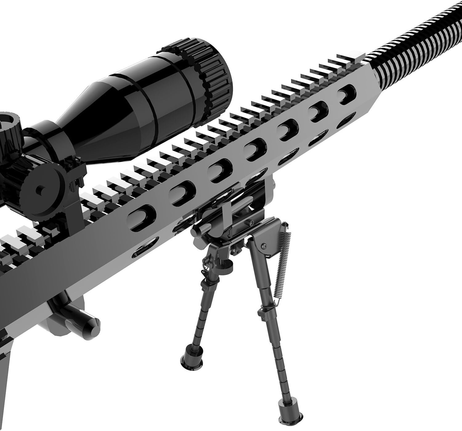 6-9Inch Precision Tactical Rifle Bipod Tactical Spring Return Rail Mount Adapter