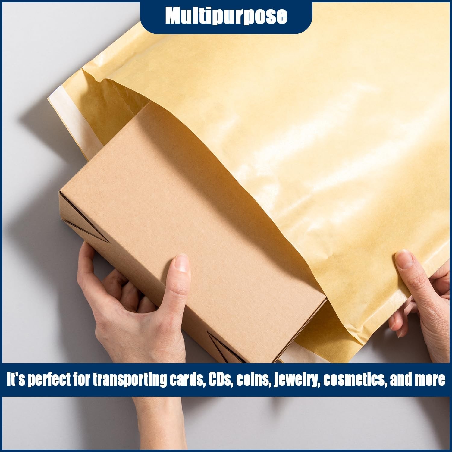 Bubble Mailer Envelopes, 50 Pack Kraft Padded Envelopes, Large Bubble Mailers...