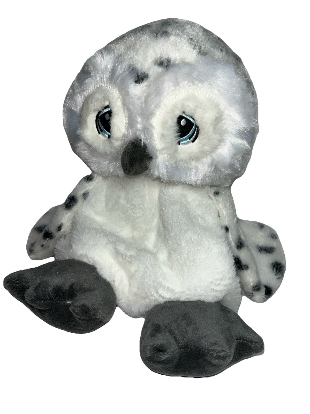 2023 Snowy Owl Ollie Plush Lovey By The Bear Factory 12" Black & White