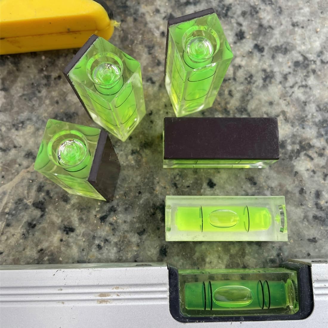 3Pcs Small Square Magnetic Spirit Levels Set Precision Scope Bubble Level Mini