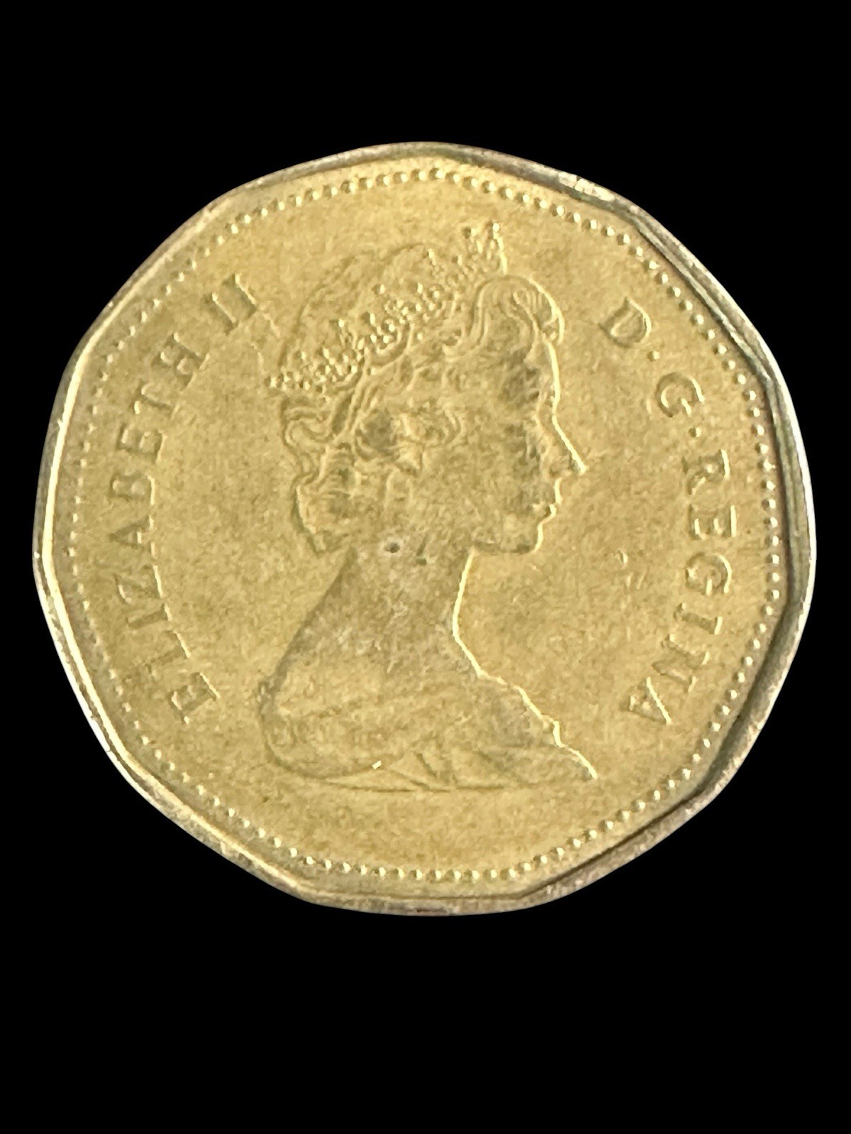 1987 CANADIAN LOONIE DOLLAR COIN Elizabeth II D.G. Regina FIRST YEAR Currency.