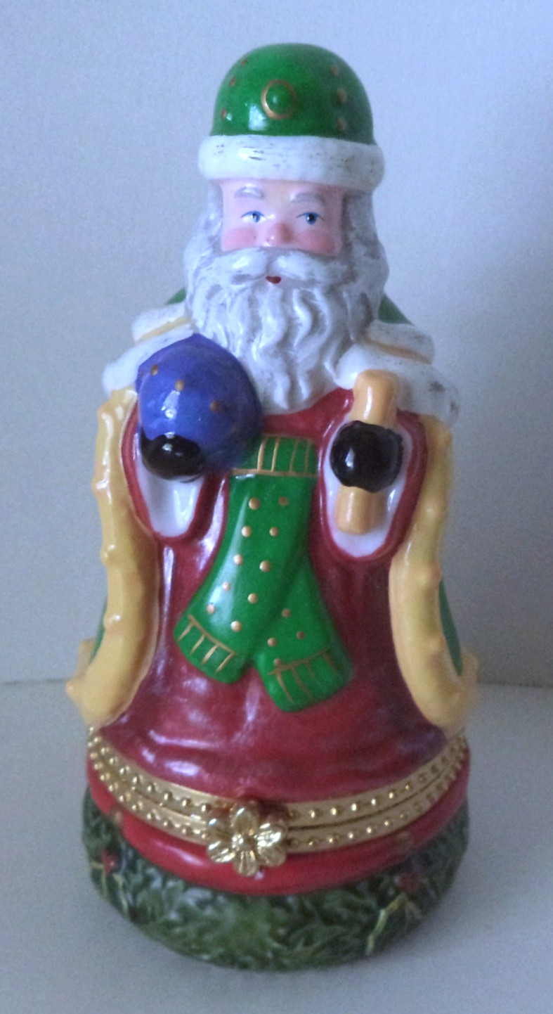 CHRISTOPHER RADKO WESTMINSTER CHRISTMAS PORCELAIN SANTA CLAUS TRINKET BOX