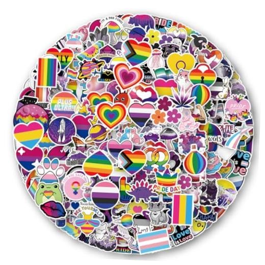 200 PCs LGBT Stickers, LGBTQ Rainbow Love Vinyl Stickers and Decals, Transman