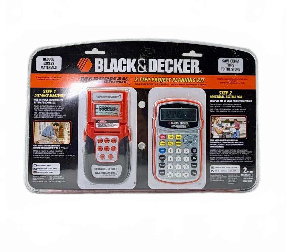 Black & Decker Marksman 2 Step Project Planning Kit Distance Measurer & Material
