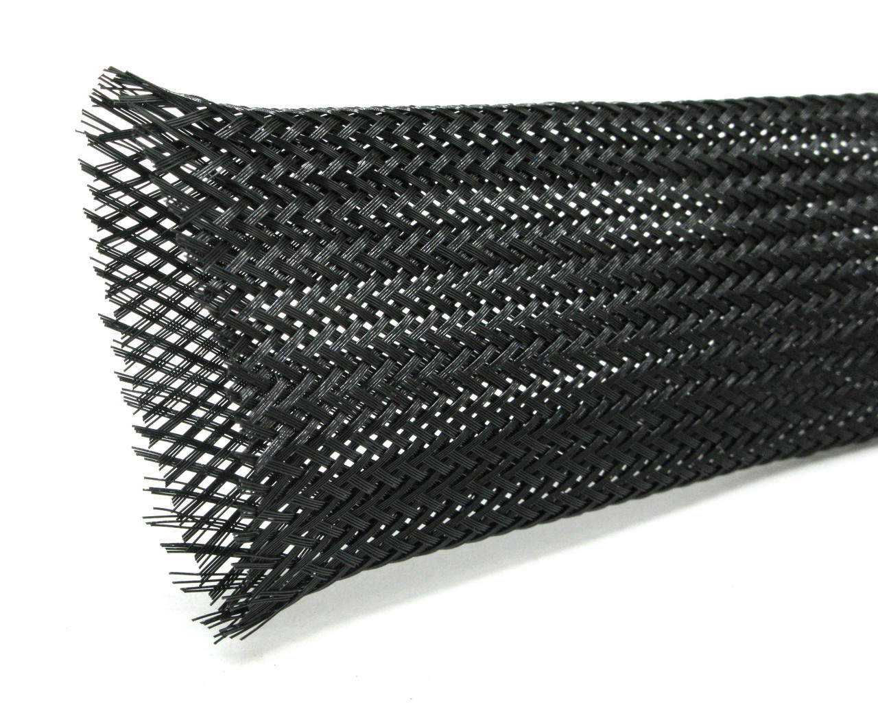XBFX-30-NG Expandable Braided Polyester Sleeving, 1-1/4", Black, 25ft