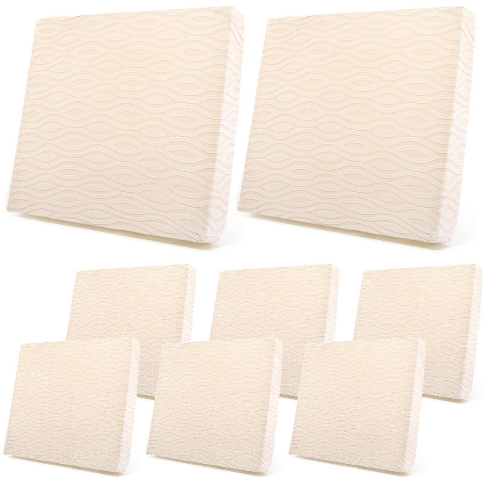Newwiee 8Pcs Stretch Patio Cushion Covers Outdoor Classic, Beige