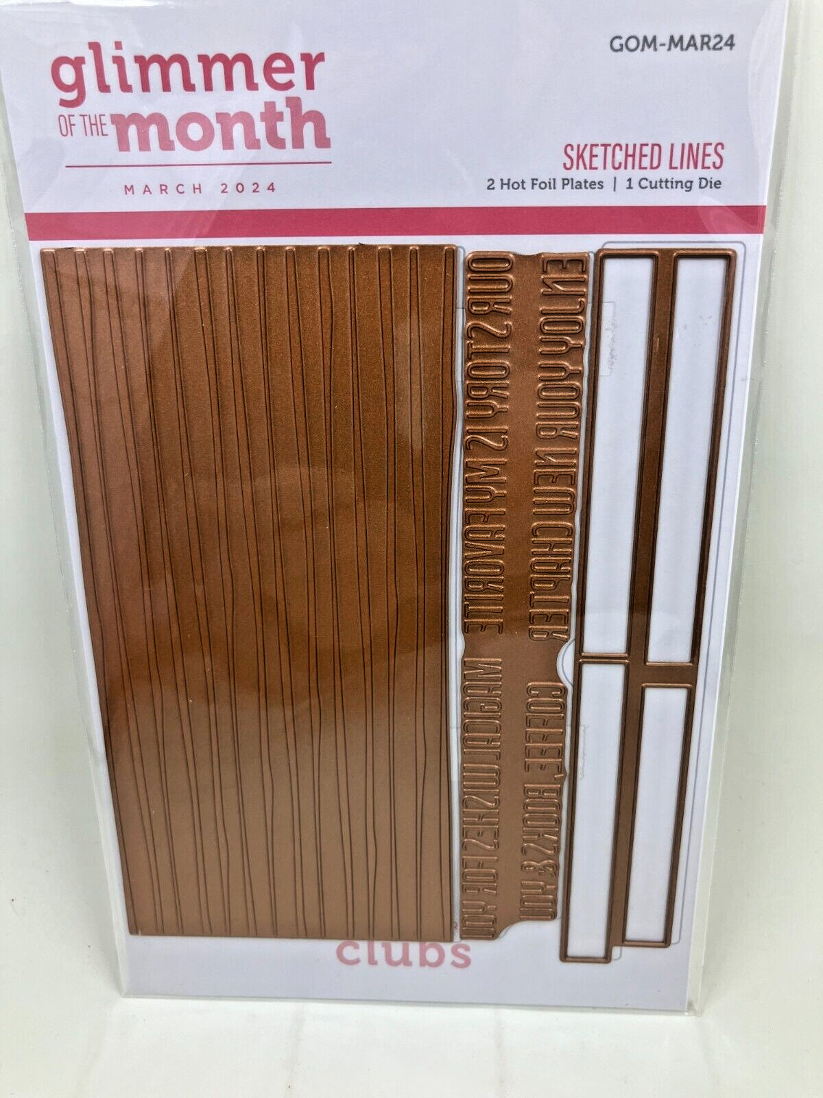 SPELLBINDERS GLIMMER OF THE MONTH- MARCH 2024-  SKETCHED LINES