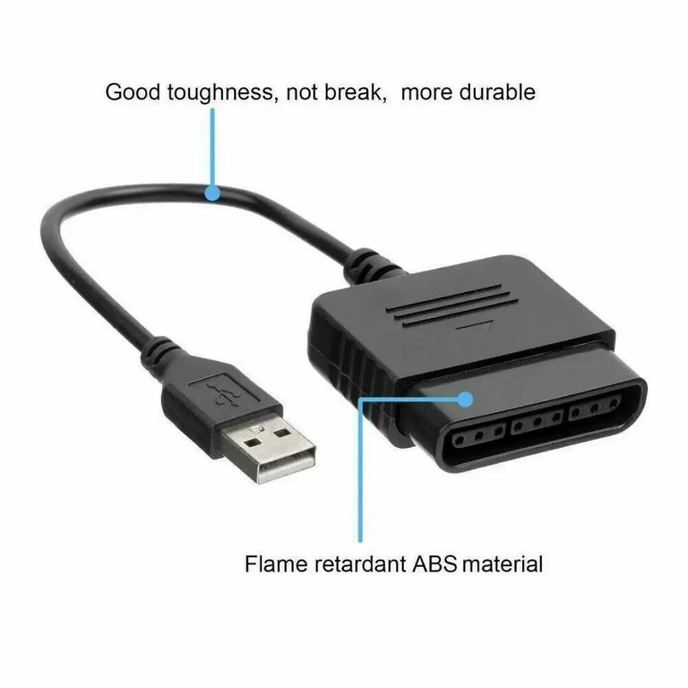 USB PS2 To PS3 Game Controller Adaptor Converter Cable For Sony PlayStation 2 3