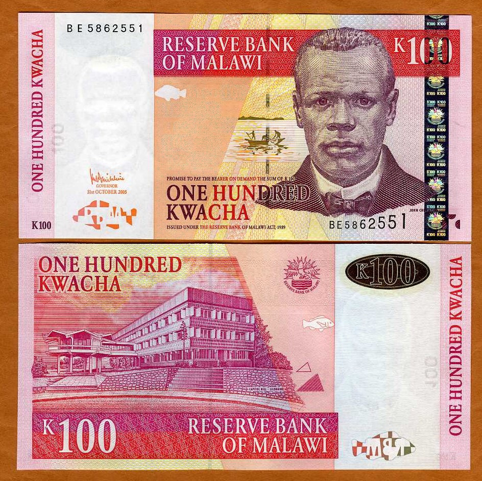 Malawi, Africa, 100 Kwacha, 2005, P-54a, UNC OVD Strip, Old Design