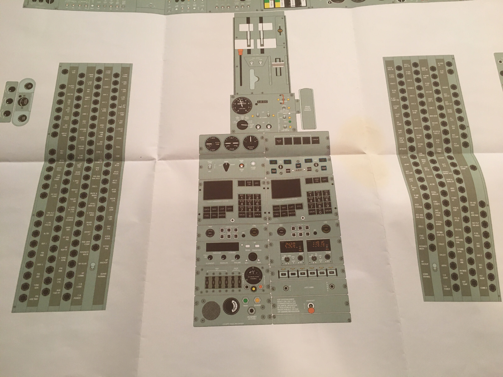 Learjet 35A Instrument Panel Poster