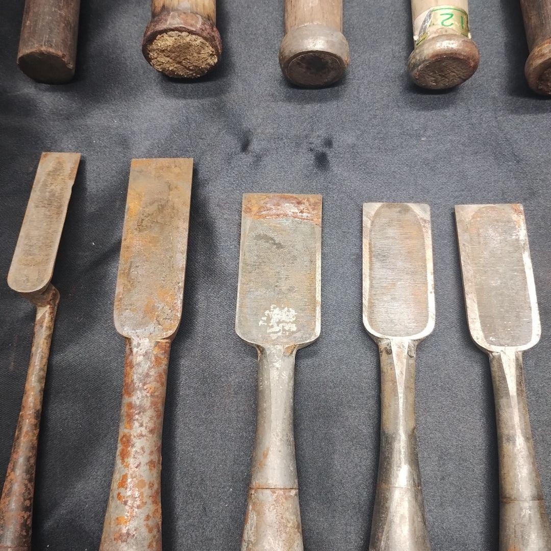 Nomi Chisel Set 19pc Vintage Hand Tool Metal Chisel Collection Assorted