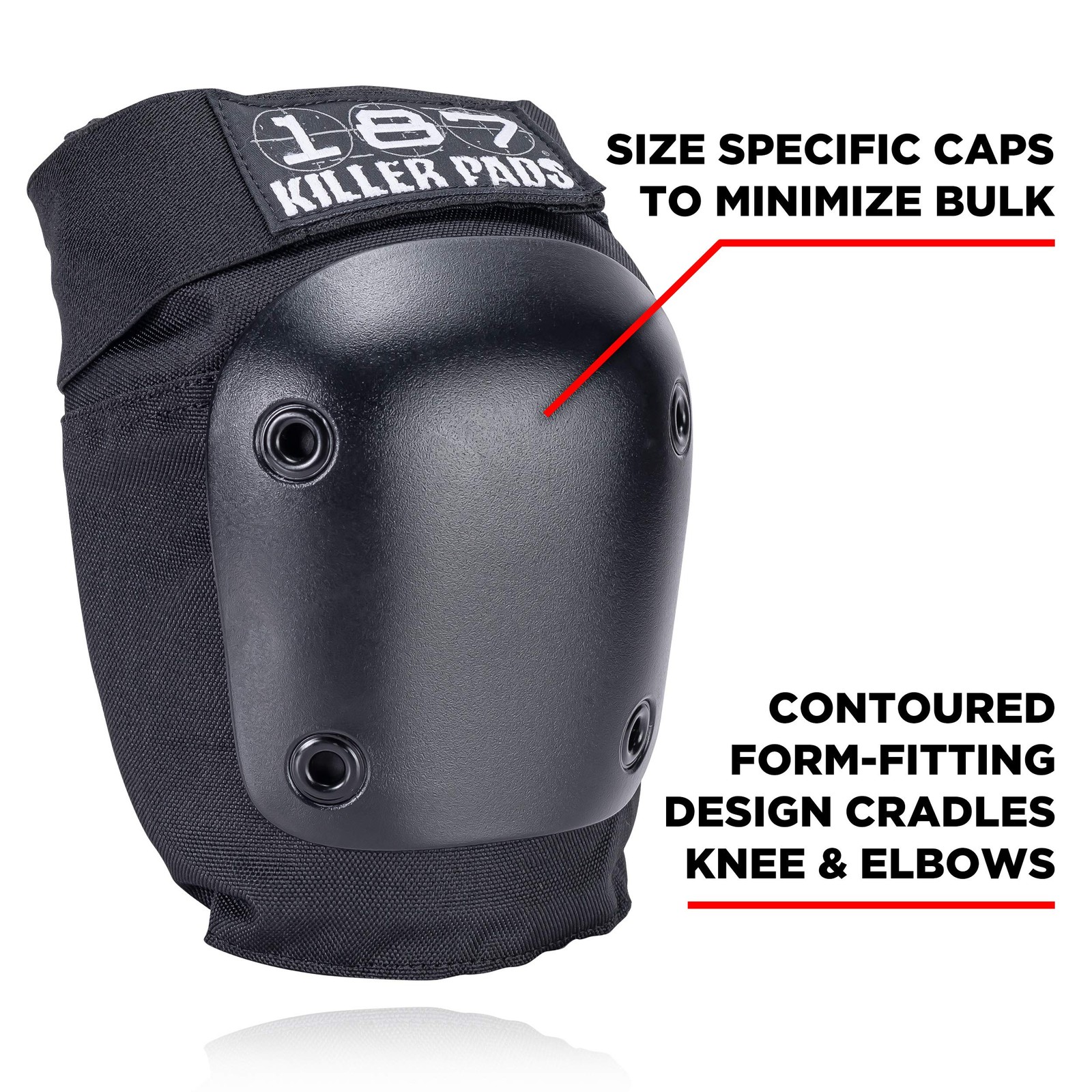 187 Killer Pads Knee Pads Elbow Pads Combo Pack Black Small/Medium