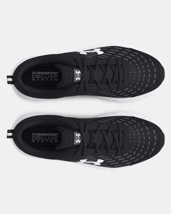 Under Armour Men's 10.5 UA Charged Assert 10 Running Shoes Black/White - 302617