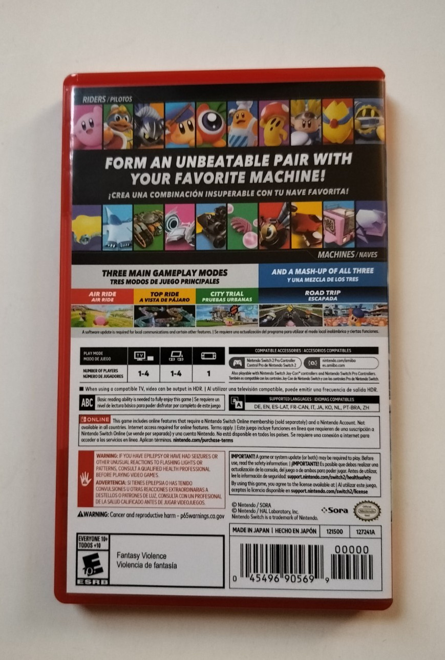 Authentic OEM Box Case Replacement Nintendo Switch 2 for Kirby Air Riders SW2