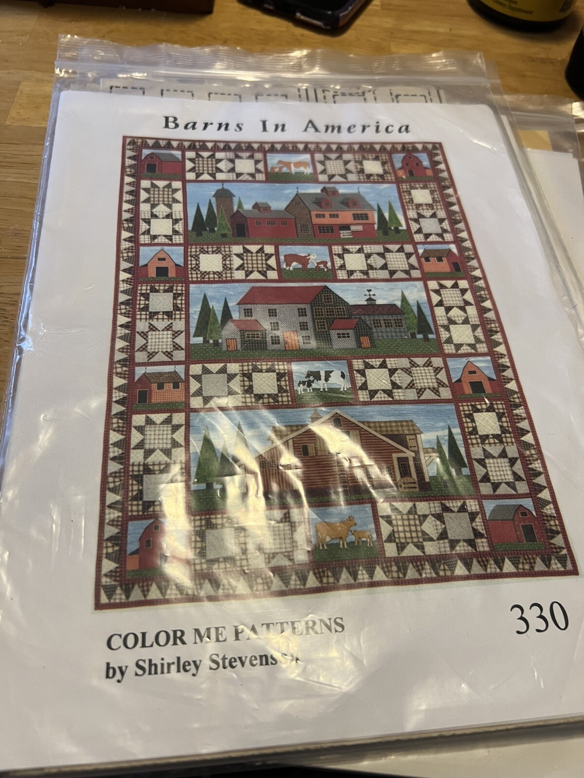 Color Me Patterns Barns in America Shirley Stevenson 330 Quilt Vintage 1999 New