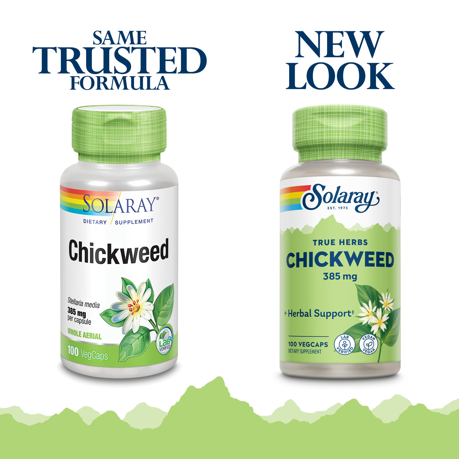Solaray Chickweed Capsules, 385 mg, 100 Count