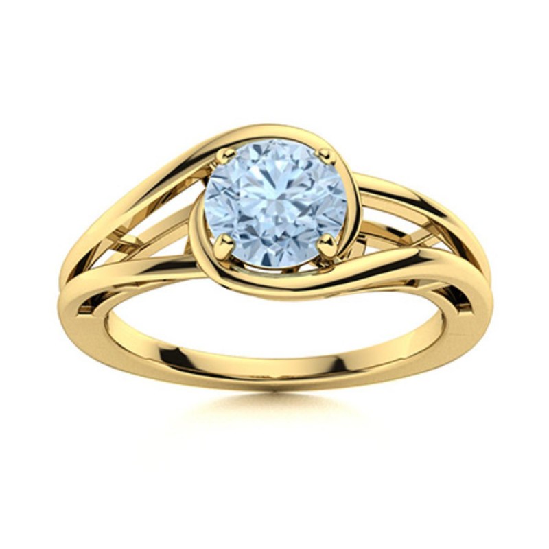 Aquamarine Gemstone New Solitaire Handmade Ring Jewelry 925 Sterling Silver