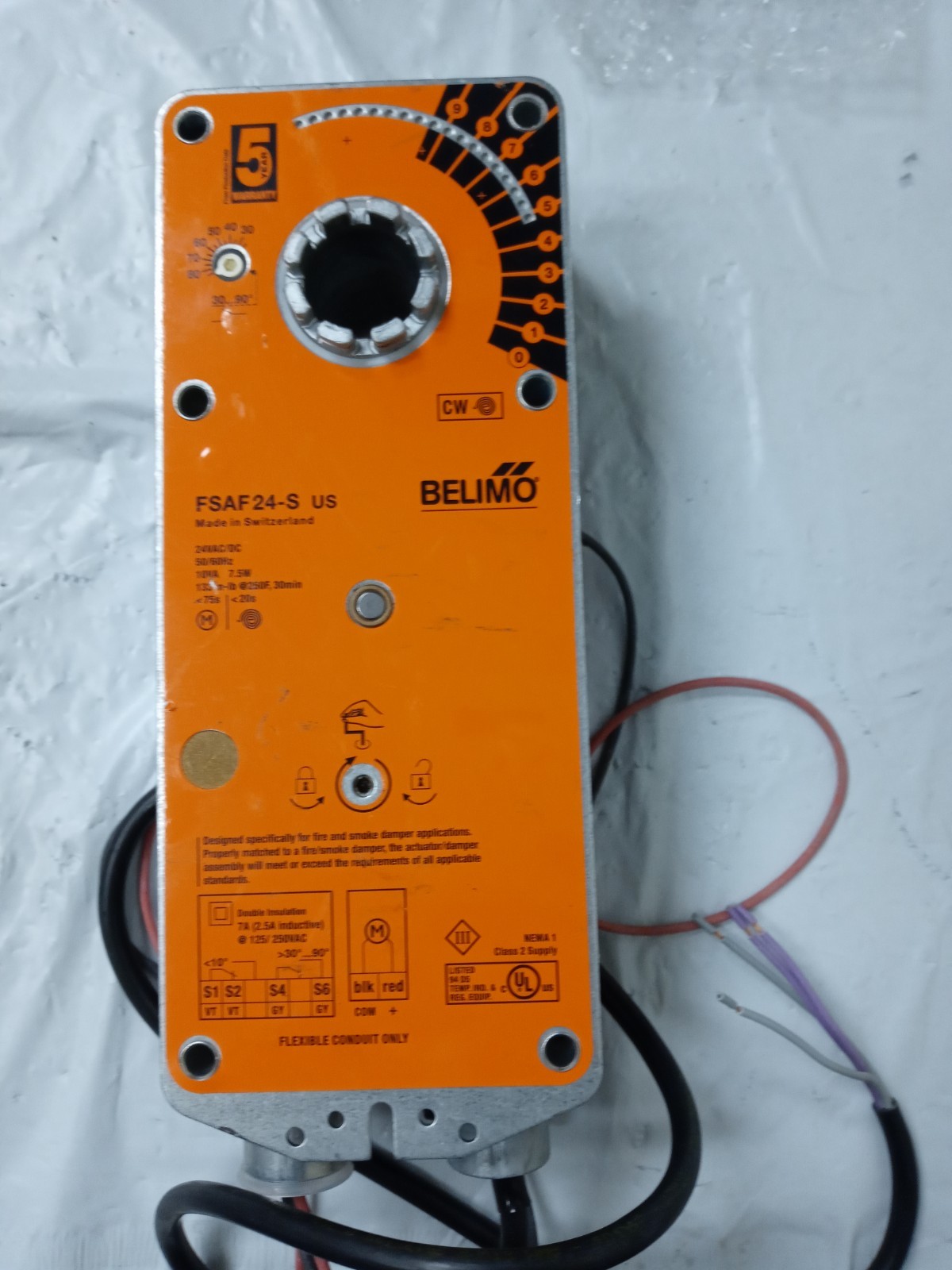 Belimo FSAF24-S US Fire and Smoke Actuator