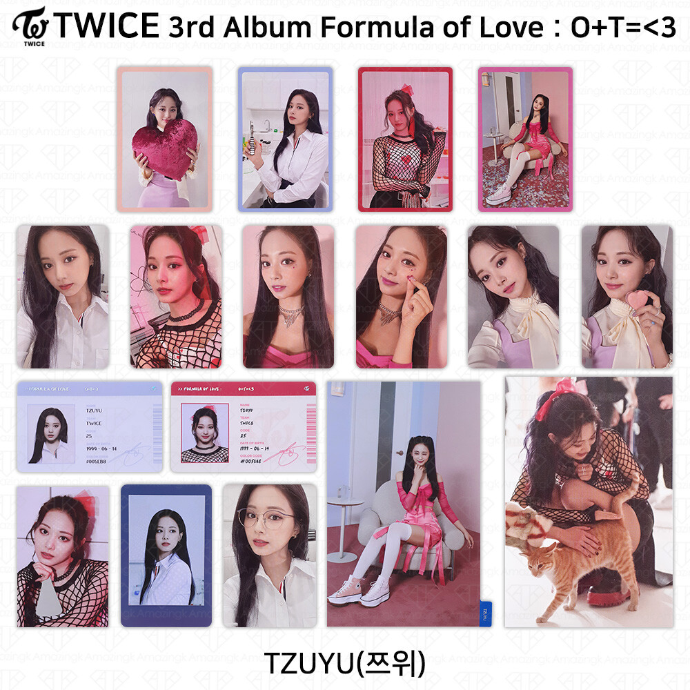 TWICE 3rd Album Formula of Love : O+T= 3 Official Photocard Tzuyu KPOP K-POP