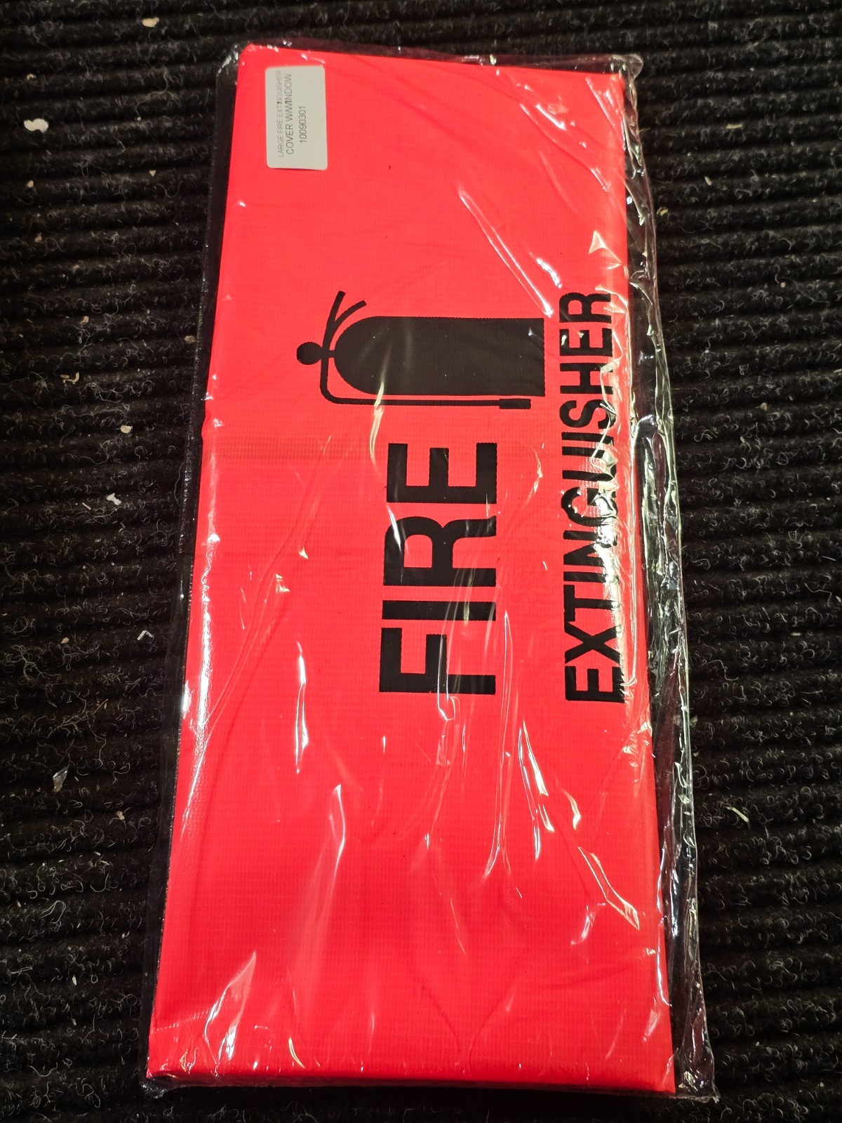 (QTY 2) Large Fire Extinguisher Cover With Window, Red 10090301