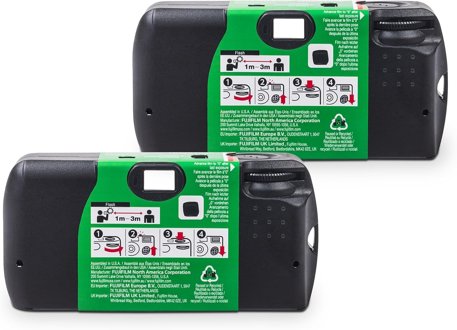 Fujifilm QuickSnap Flash 400 One-Time-Use Camera - 2 Pack