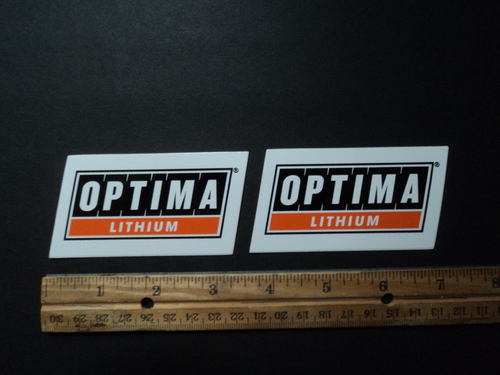 Lot of 2 Optima Batteries Racing Decals Stickers NASCAR NHRA Off Road