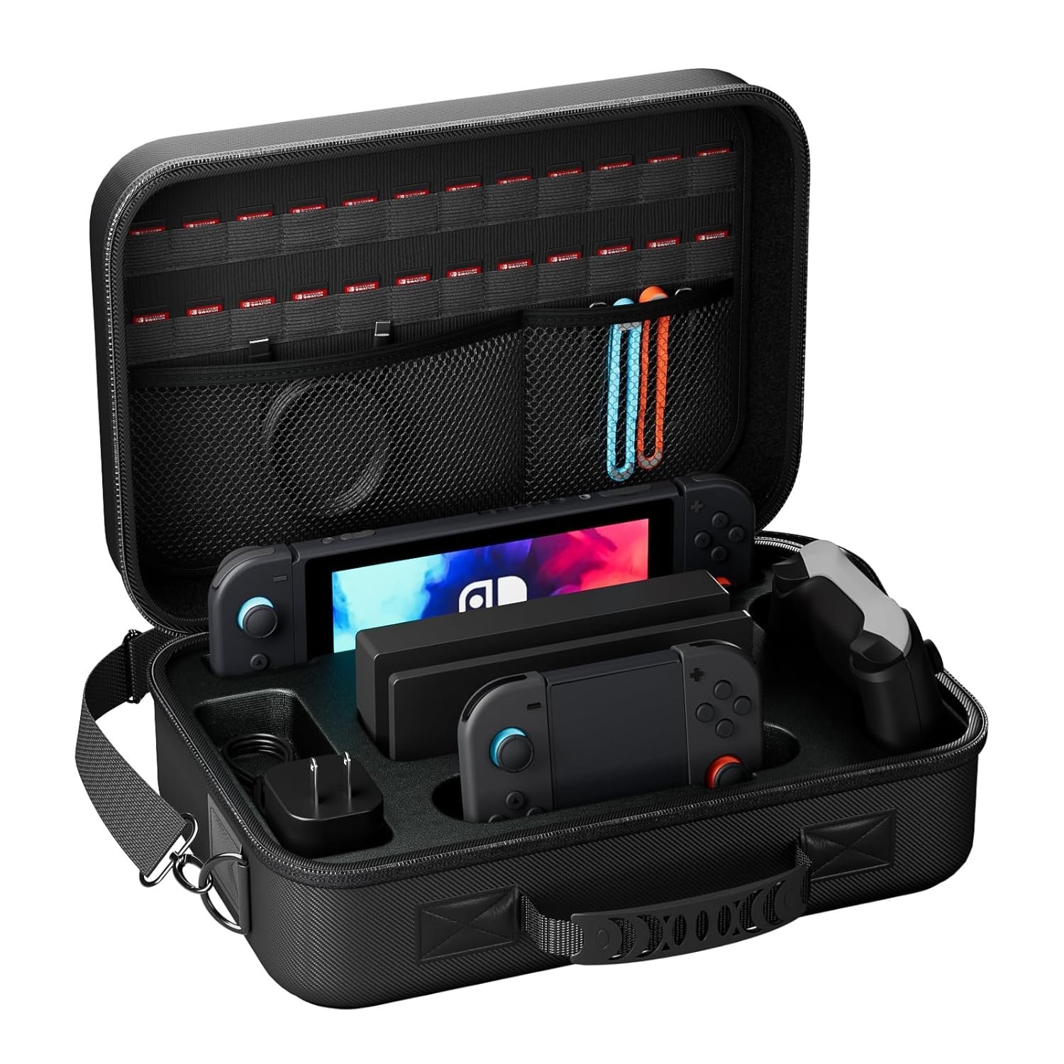 ProCase Large Case for Nintendo Switch 2 24 Game Slots Shoulder Strap