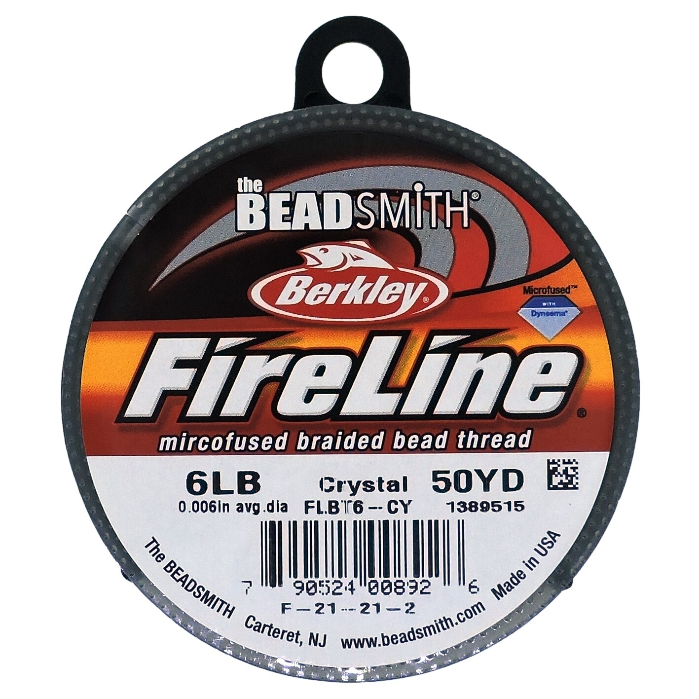 Fireline Braided Beading Thread Crystal Clear 6LB-test, 50 Yards, 0.006" dia